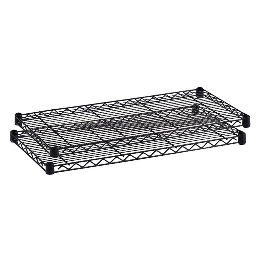 Safco Industrial Wire Extra Shelf - 48" x 24" x 1.5" - 2 x Shelf(ves) - 2500 lb Load Capacity - Adjustable Glide, Durable - Blac