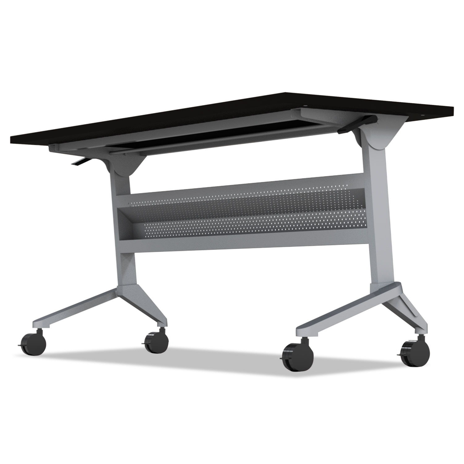 Safco Flip-N-Go Silver Training Table Base - Silver Base - 28" Height - Assembly Required