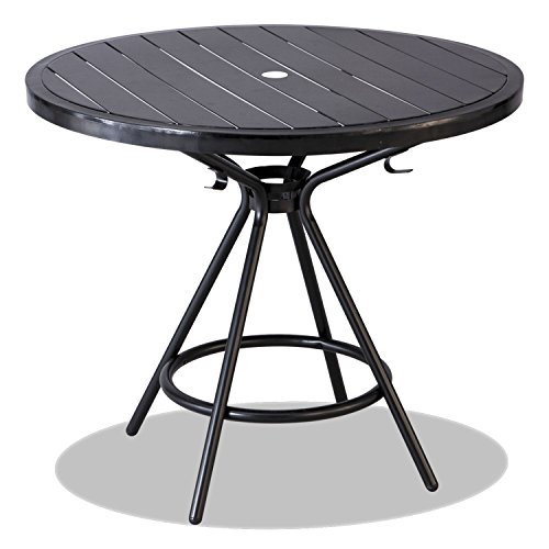 CoGo Tables, Steel, Round, 36" Diameter x 29 1/2" High, Black