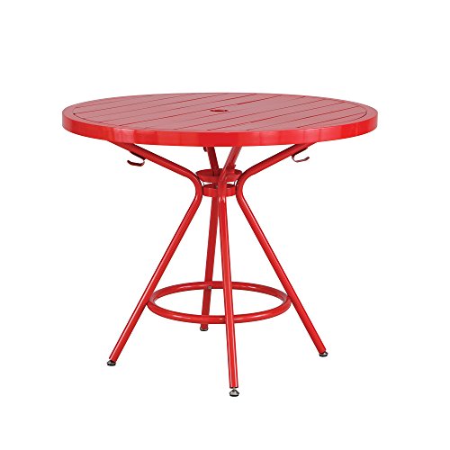 CoGo Tables, Steel, Round, 36" Diameter x 29 1/2" High, Red