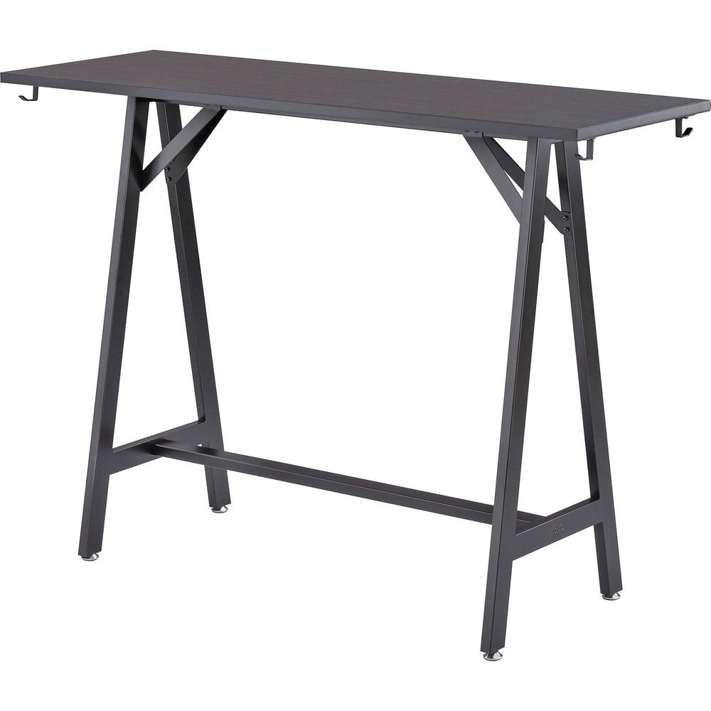 Safco Spark Teaming Table Standing-height Tabletop - Black Rectangle Top - 60" Table Top Length x 20" Table Top Width x 1" Table