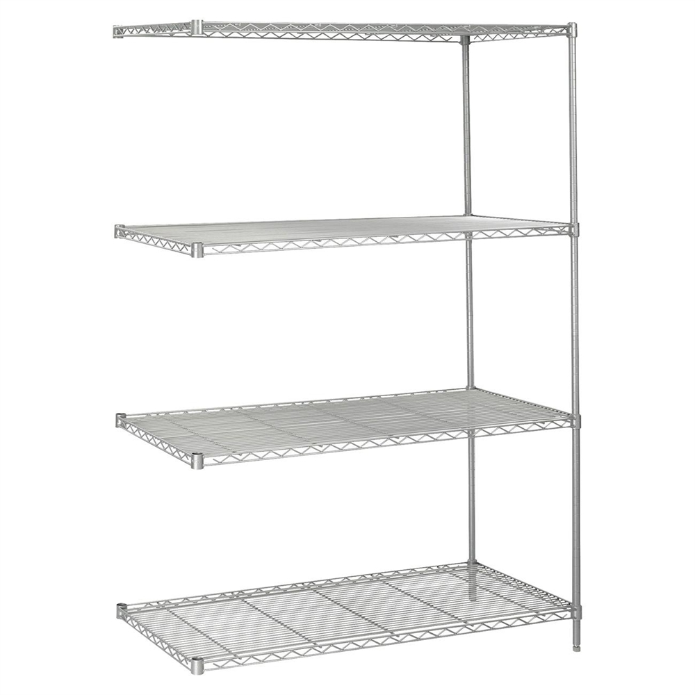 5295GR Add-On Kit - 48.0" x 24.0" x 72.0" - 4 x Shelf(ves) - Metallic Gray
