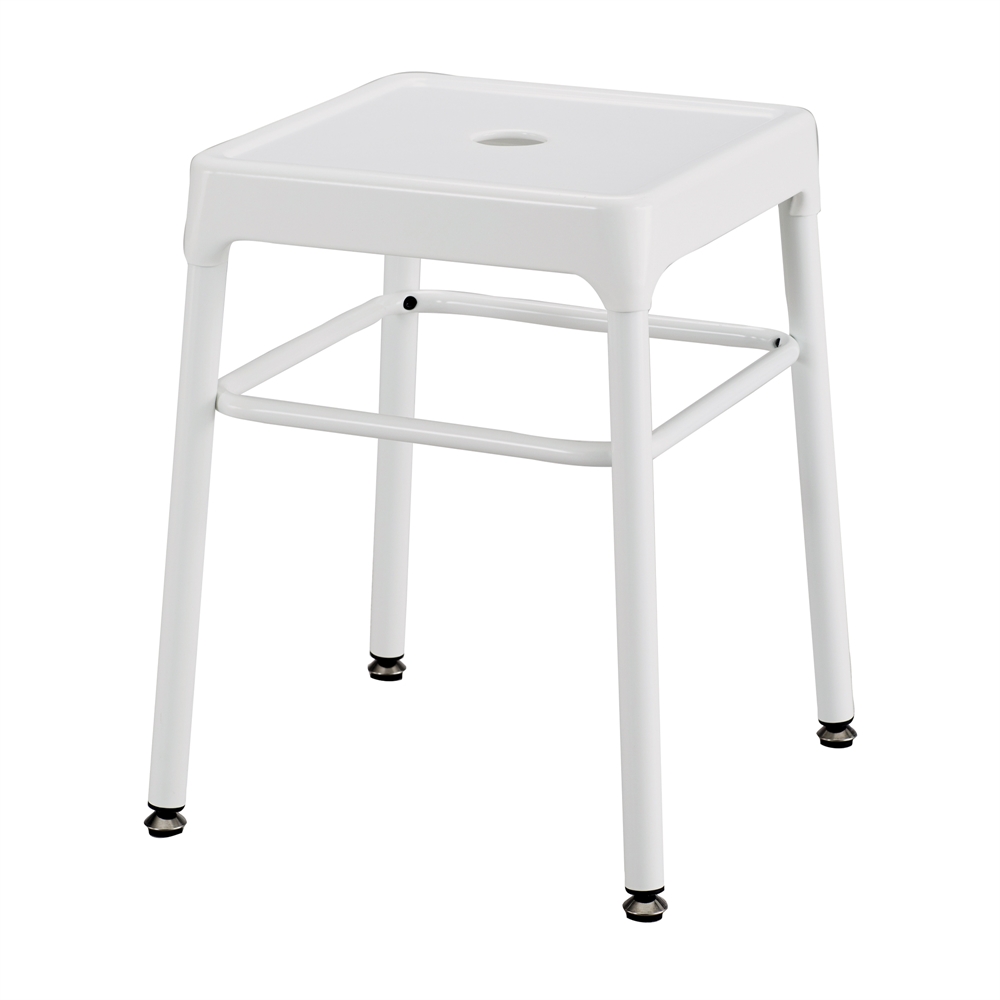 Safco Steel Guest Stool White