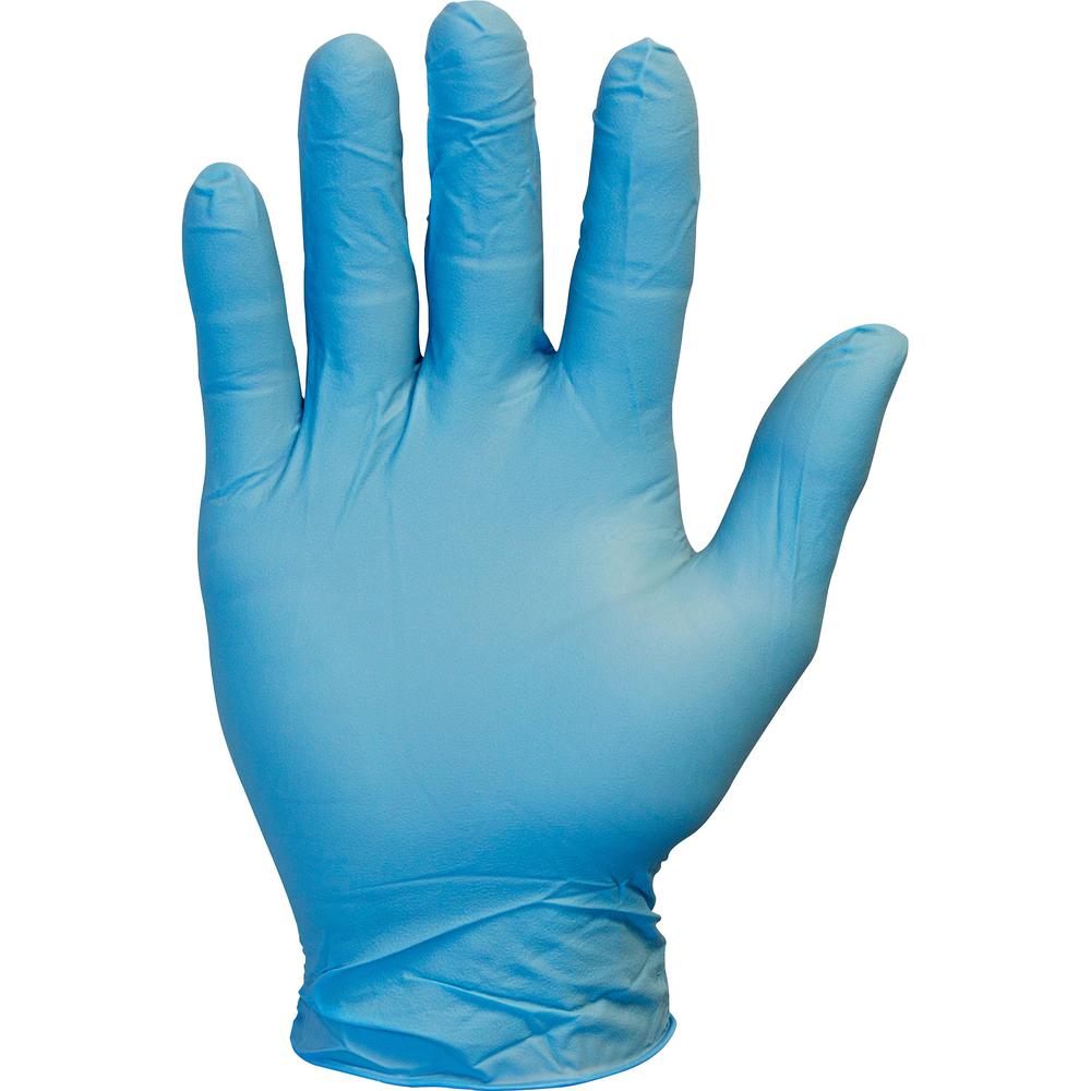 Safety Zone Powder Free Blue Nitrile Gloves - Medium Size - Blue - Powder-free, Comfortable, Allergen-free, Silicone-free, Latex