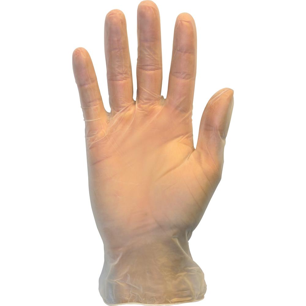 Safety Zone Powder Free Clear Vinyl Gloves - Small Size - Clear - Latex-free, DEHP-free, DINP-free, PFAS-free, DINP-free - For F