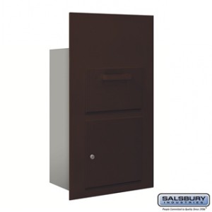 Collection Unit - for 6 Door High 4B+ Mailbox Units - Bronze - Front Loading - Private Access