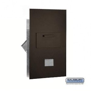 Collection Unit - for 6 Door High 4B+ Mailbox Units - Bronze - Rear Loading - Private Access