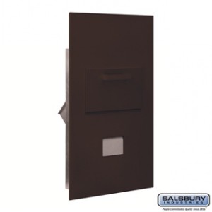 Collection Unit - for 6 Door High 4B+ Mailbox Units - Bronze - Rear Loading - USPS Access