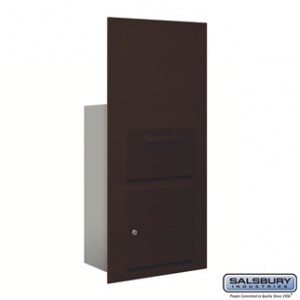 Collection Unit - for 7 Door High 4B+ Mailbox Units - Bronze - Front Loading - USPS Access