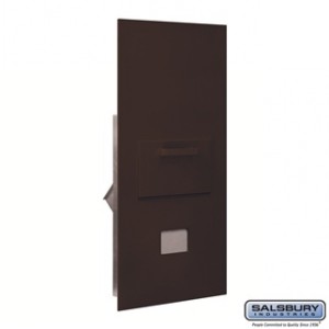 Collection Unit - for 7 Door High 4B+ Mailbox Units - Bronze - Rear Loading - Private Access