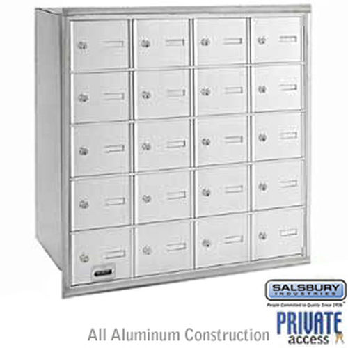 4B+ Horizontal Mailbox - 20 A Doors - Aluminum - Rear Loading - USPS Access