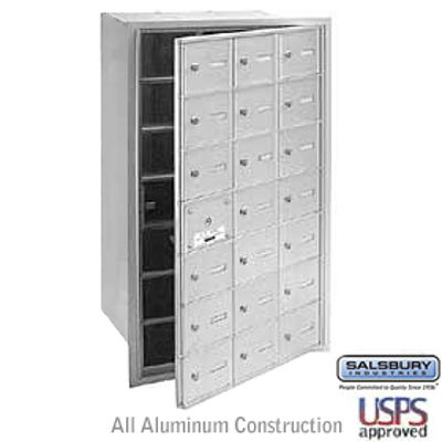 4B+ Horizontal Mailbox - 21 A Doors (20 usable) - Aluminum - Front Loading - USPS Access