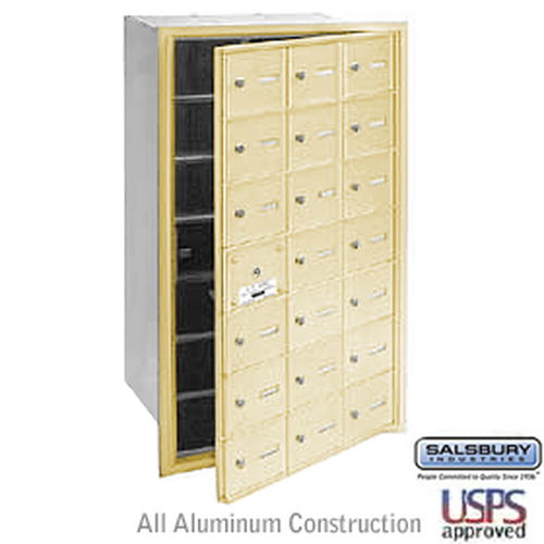 4B+ Horizontal Mailbox - 21 A Doors (20 usable) - Sandstone - Front Loading - USPS Access