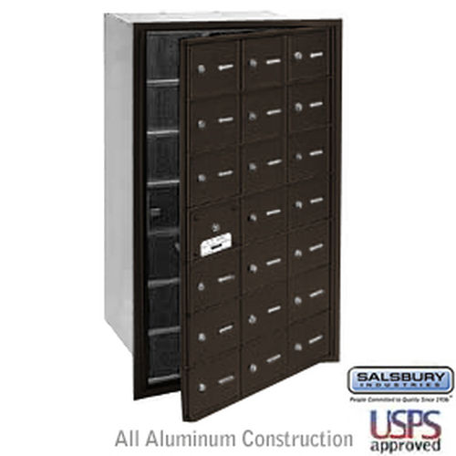 4B+ Horizontal Mailbox - 21 A Doors (20 usable) - Bronze - Front Loading - USPS Access