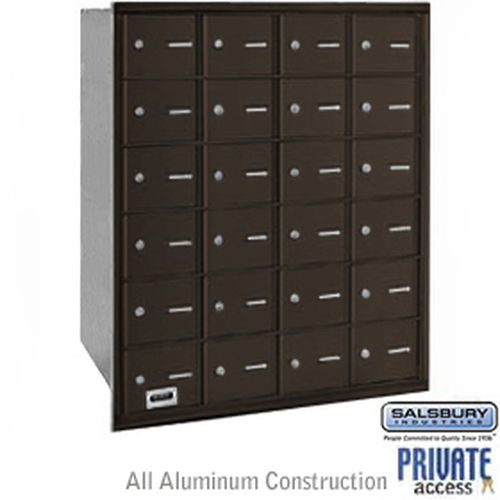 4B+ Horizontal Mailbox - 24 A Doors - Bronze - Rear Loading - Private Access