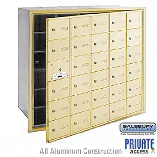 4B+ Horizontal Mailbox (Includes Master Commercial Lock) - 30 A Doors (29 usable) - Sandstone - Front Loading - Private Access