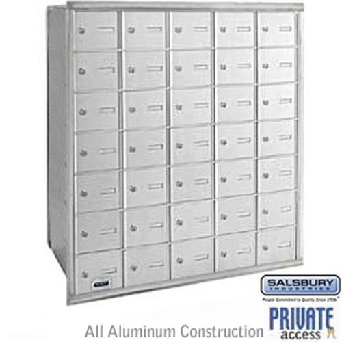 4B+ Horizontal Mailbox - 35 A Doors - Aluminum - Rear Loading - Private Access