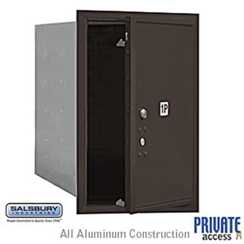 4C Horizontal Mailbox - 6 Door High Unit - Single Column - Stand-Alone Parcel Locker - Bronze - Front Loading - Private Access