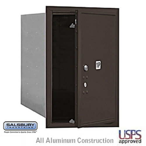 4C Horizontal Mailbox - 6 Door High Unit - Single Column - Stand-Alone Parcel Locker - Bronze - Front Loading - USPS Access