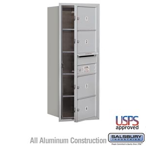 4C Horizontal Mailbox - 10 Door High Unit (37 1/2 Inches) - Single Column - 4 MB2 Doors - Aluminum - Front Loading - USPS Access