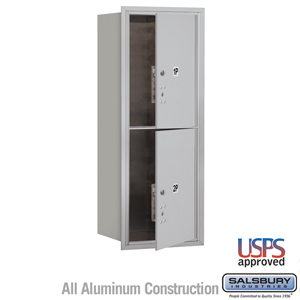 4C Horizontal Mailbox - 10 Door High Unit (37 1/2 Inches) - Single Column - 2 PL5s - Aluminum - Front Loading - USPS Access