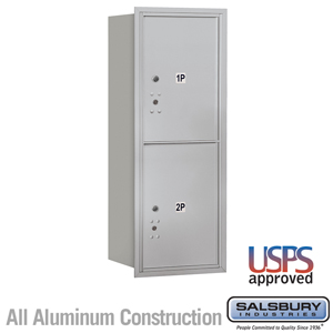 4C Horizontal Mailbox - 10 Door High Unit (37 1/2 Inches) - Single Column - 2 PL5s - Aluminum - Rear Loading - USPS Access