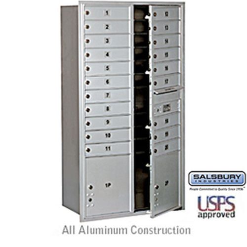 4C Horizontal Mailbox - Maximum Height Unit - Double Column - 20 MB1 Doors - Aluminum - Front Loading - USPS Access