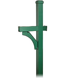 Deluxe Post - 1 Sided - In-Ground Mounted - for Roadside Mailbox - Green
