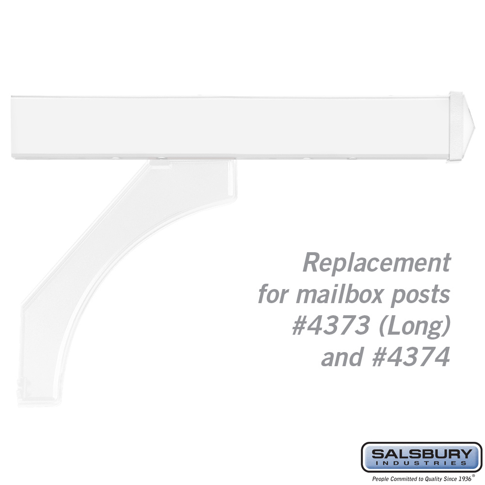 Arm Kit - Replacement for Deluxe Post for Roadside Mailboxes - White