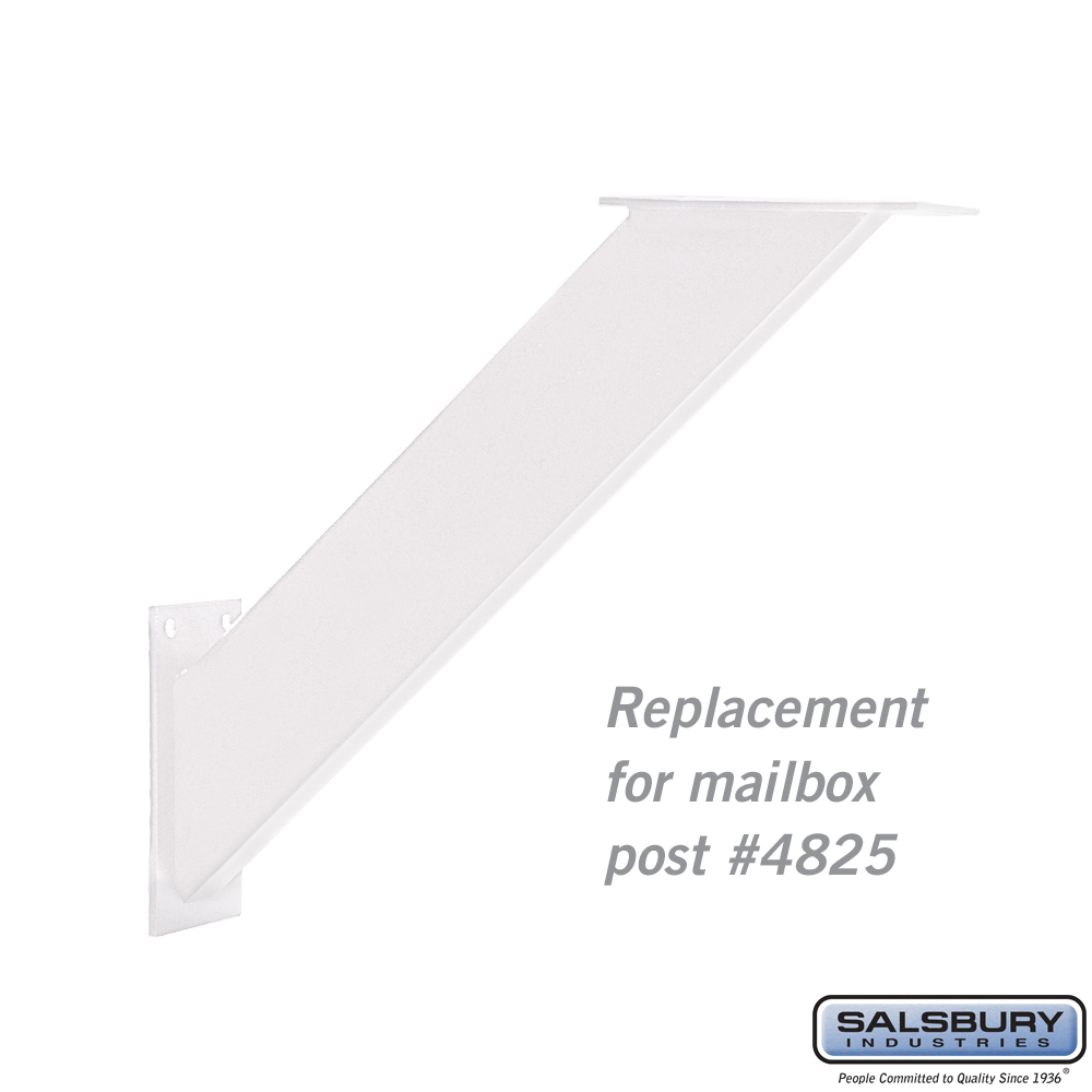 Arm Kit - Replacement for Decorative Mailbox Post - Modern - White