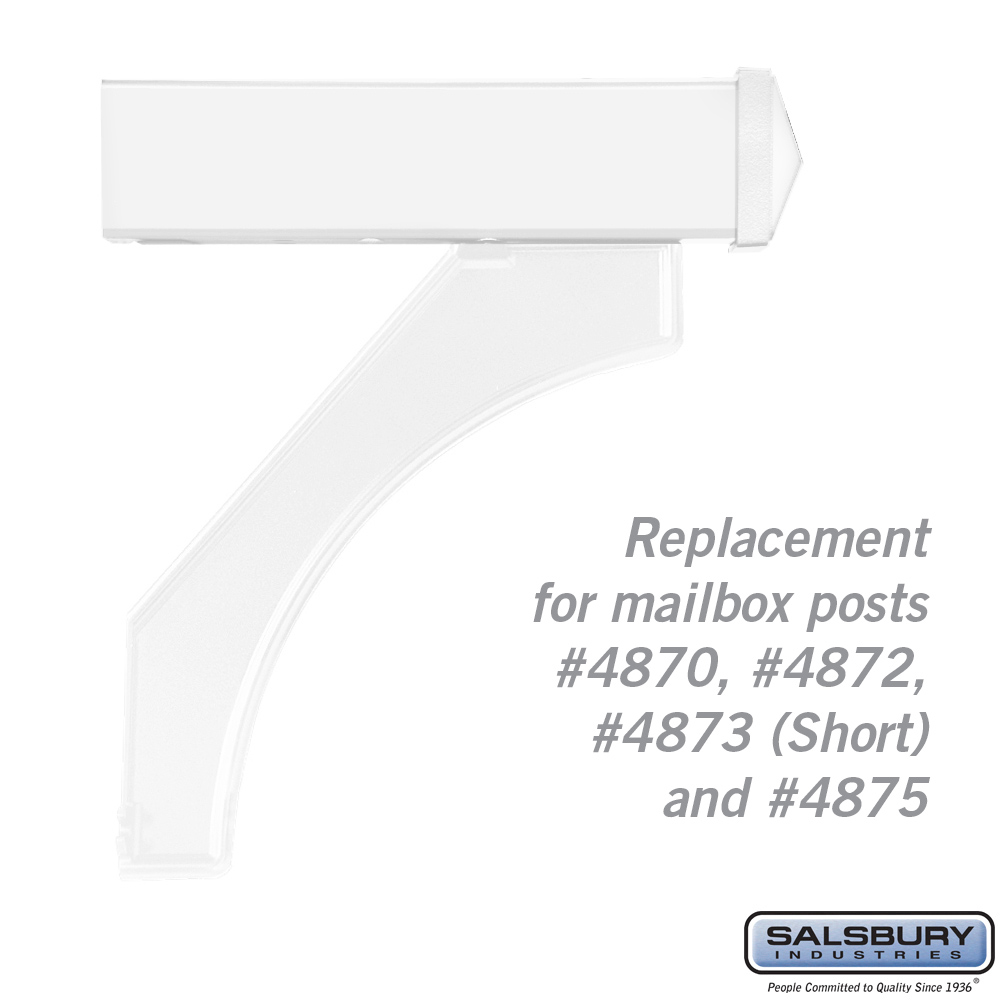 Arm Kit - Replacement for Deluxe Post for Mailbox - White