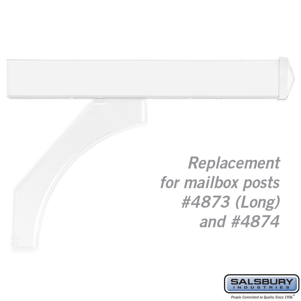 Arm Kit - Replacement for Deluxe Post for Mailboxes - White
