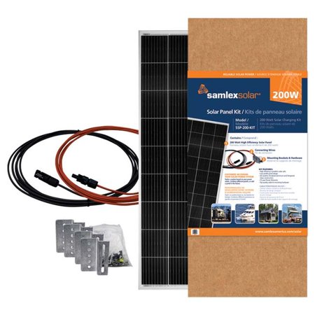 SOLAR PANEL KIT 200 WATTS WITH CABLES CONNECTORS AND MOUNTING BRACKETS