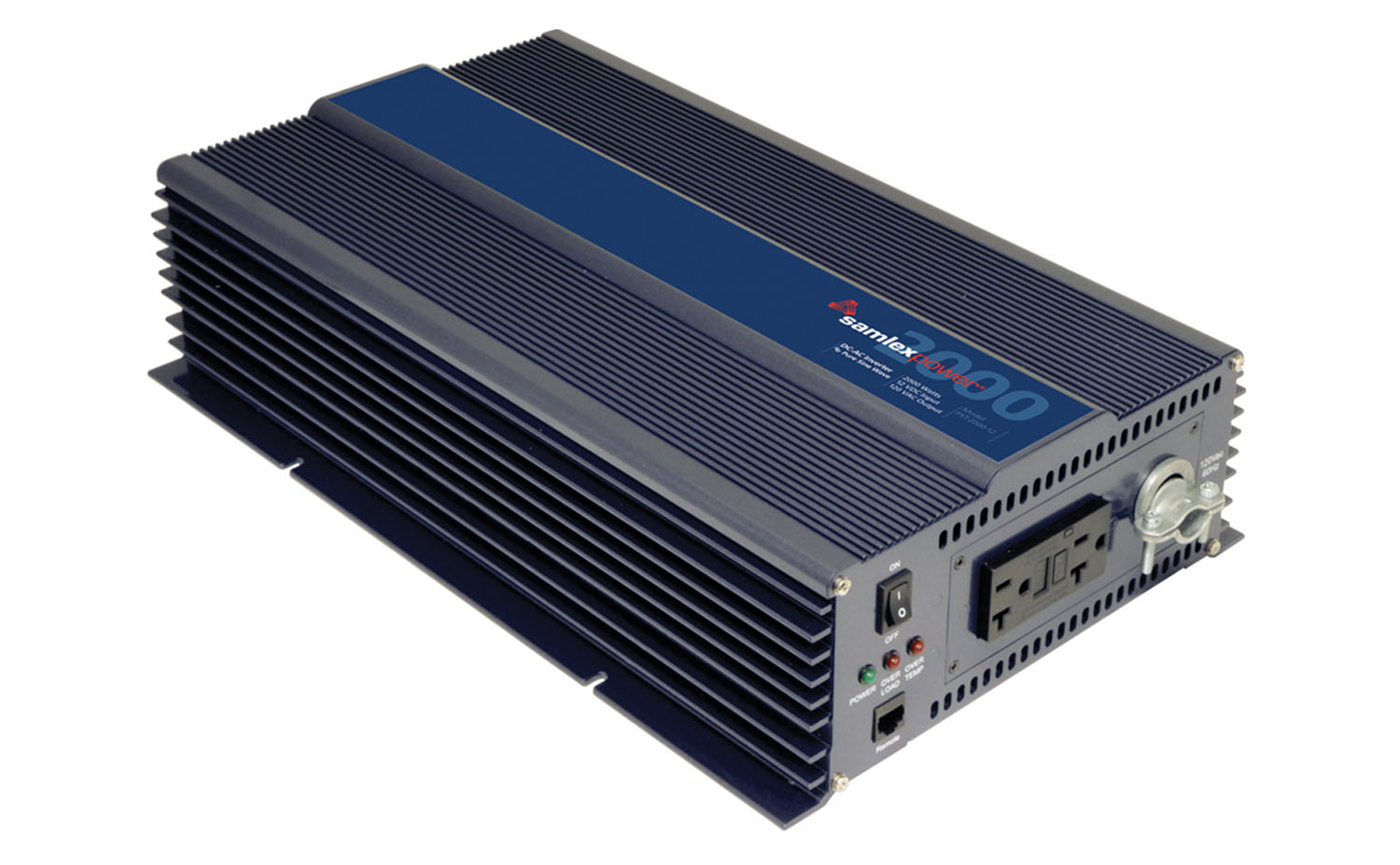 SAMLEX - PST200012-NR 2,000/3,500 WATT HIGH EFFICIENCY PURE SIGN WAVE INVERTER & 2 GFCI AC OUTLETS -WITHOUT REMOTE PORT
