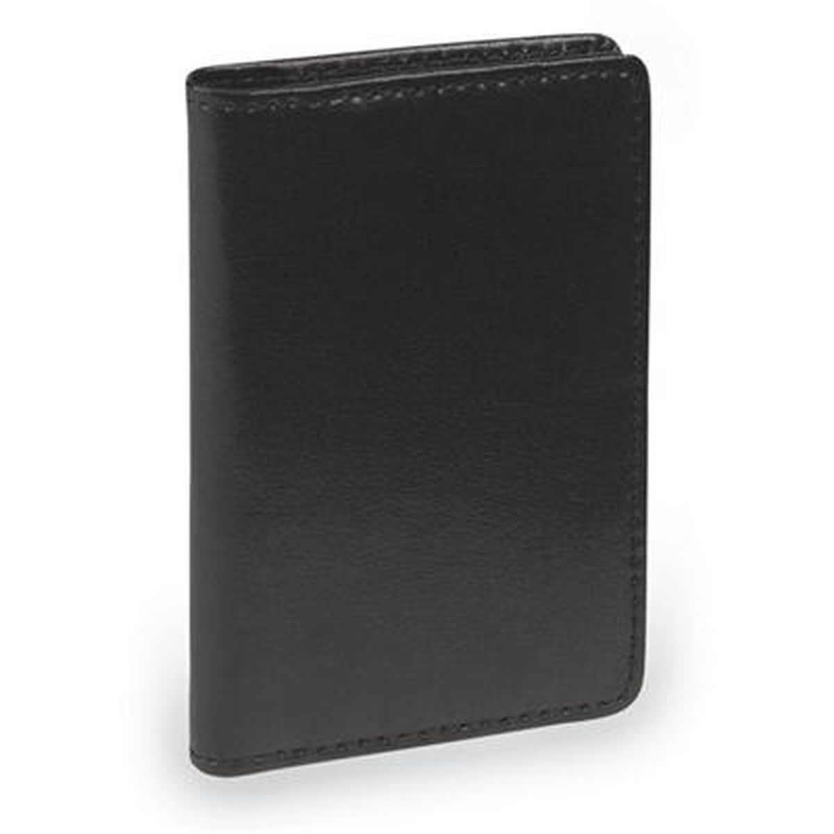 Samsill Regal Carrying Case (Wallet) Business Card - Black - Leather, Genuine Cowhide Leather Body - 1 Each