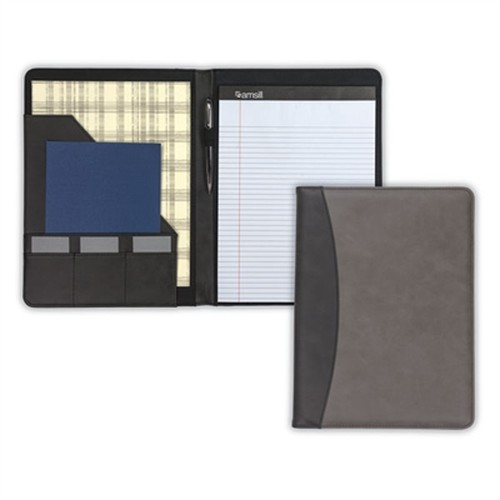 Samsill Pad Folio - Black, Gray - 1 Each