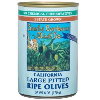 Santa Barbara Black Large Pitted Olives (12x6 Oz)