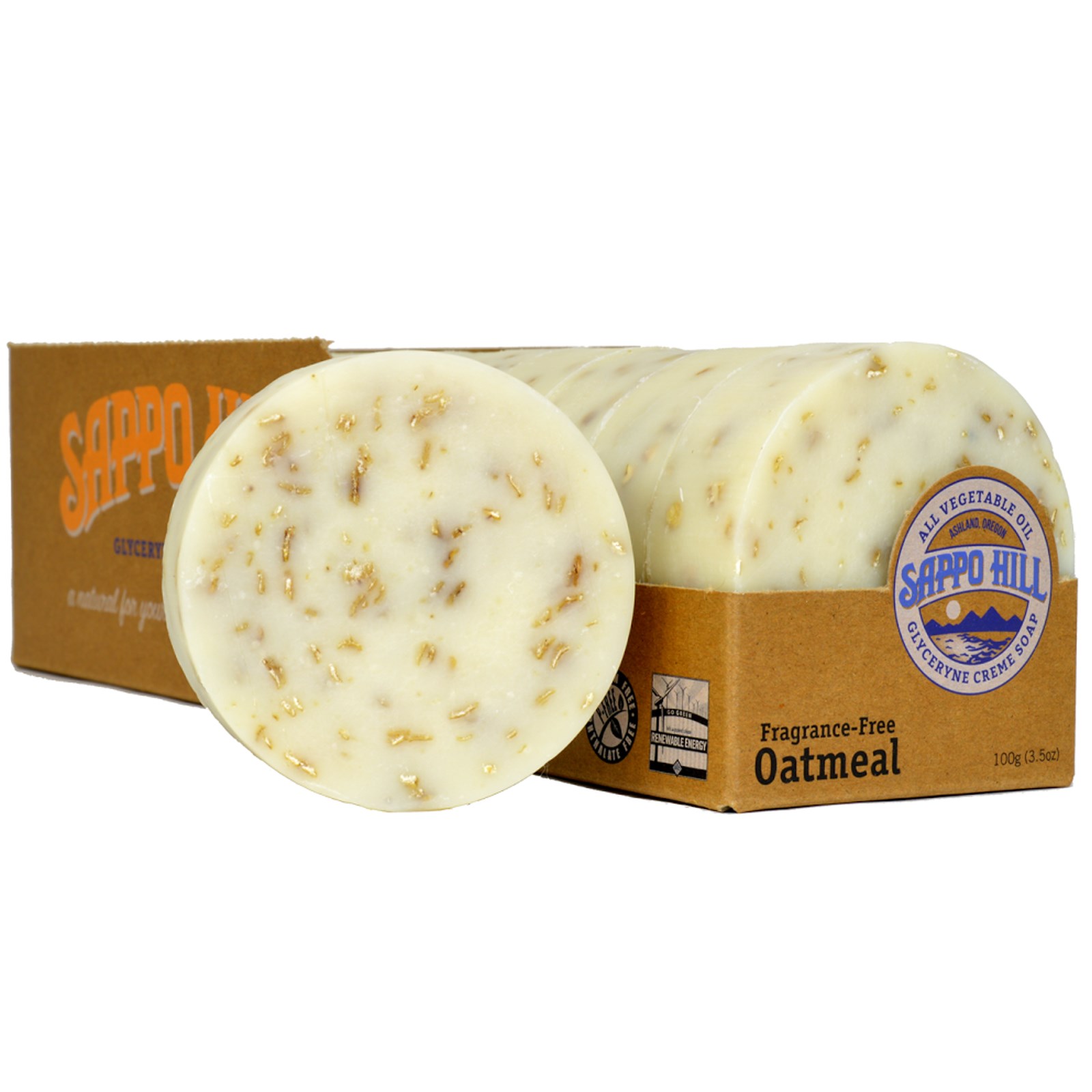 Sappo Hill Oat Glycerine Natural Cream Soap (12x3.5 Oz)