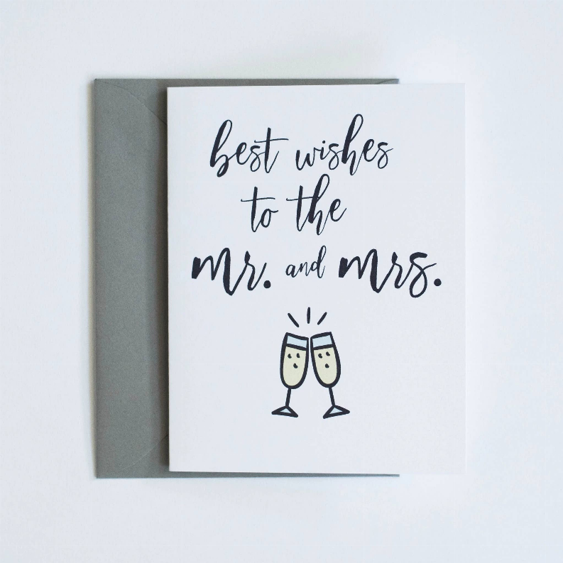 Best Wishes To The Mr And Mrs Card