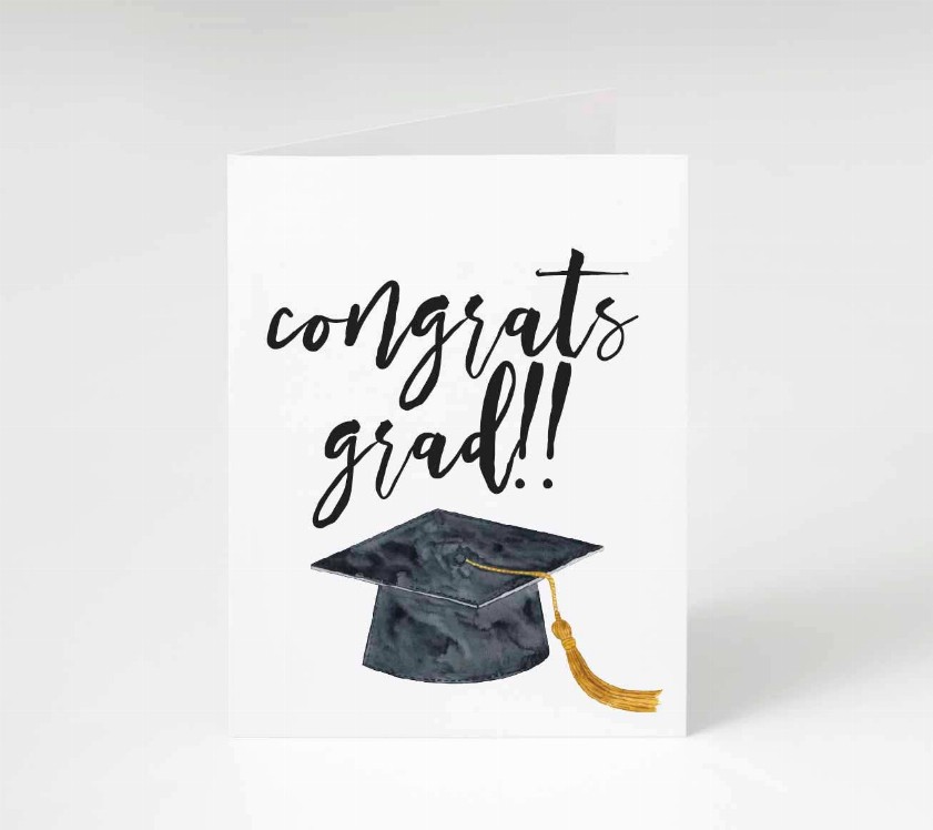 Graduate Hat Congrats Grad Graduation Card