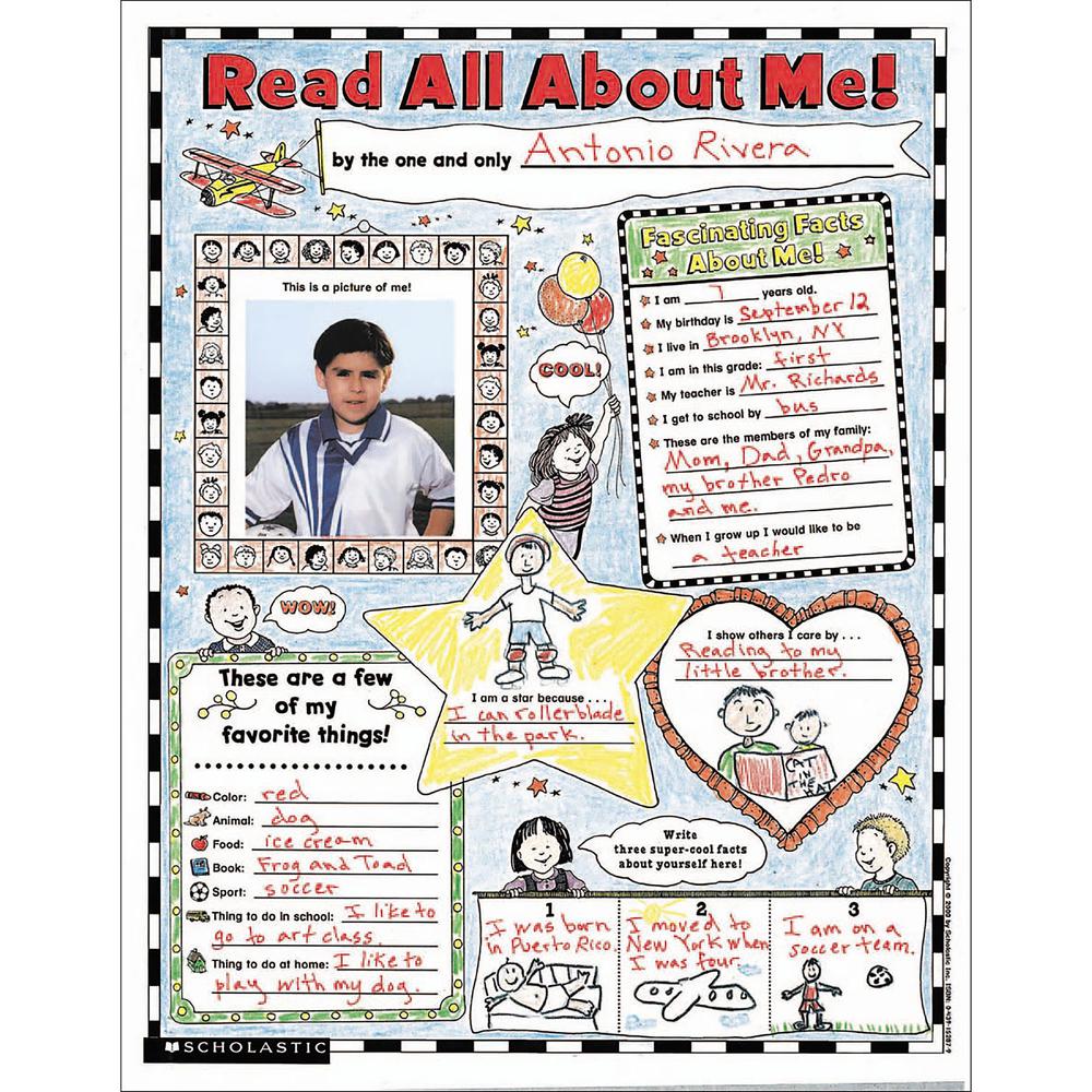 Scholastic Teach Res. Read About Me Poster - 17" Width x 22" Height