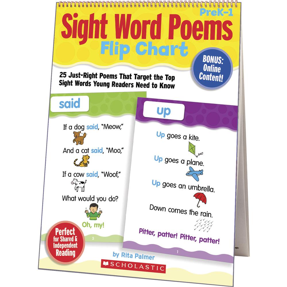 Scholastic Sight Word Poems Flip Chart - Theme/Subject: Fun - Skill Learning: Sight Words, Poetry, Word Recognition, Rhyming, Au