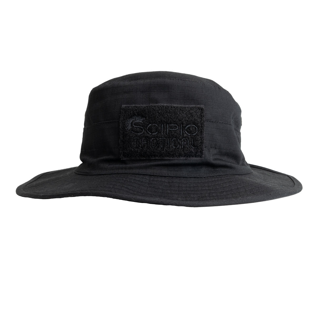 Scipio SCBUCKETBK Bucket Hat Adjustable Military-Style Boonie Hat - Ventilated Cooling Comfort Tactical Style Hat Black
