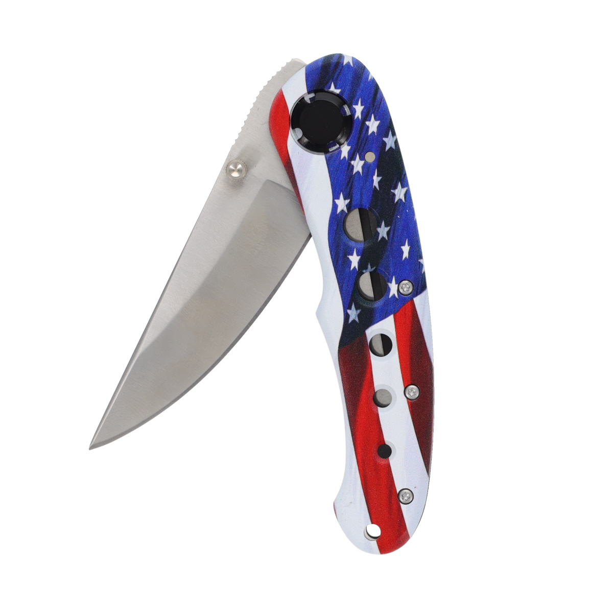 Scipio Patriotic Pocket Knife USA Flag Design SCYJ1023D Folding Knife Steel 3.23 Inch Blade Tactical Knife Hunting Camping Fishi
