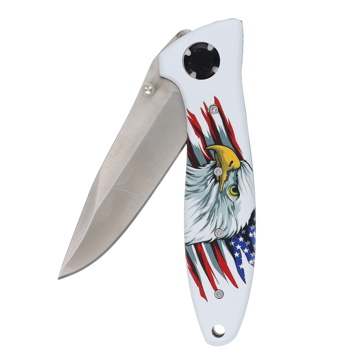 Scipio Patriotic Pocket Knife Eagle Design SCYJ1083D Folding Knife Steel 3.58 Inch Blade Tactical Knife Hunting Camping Fishing