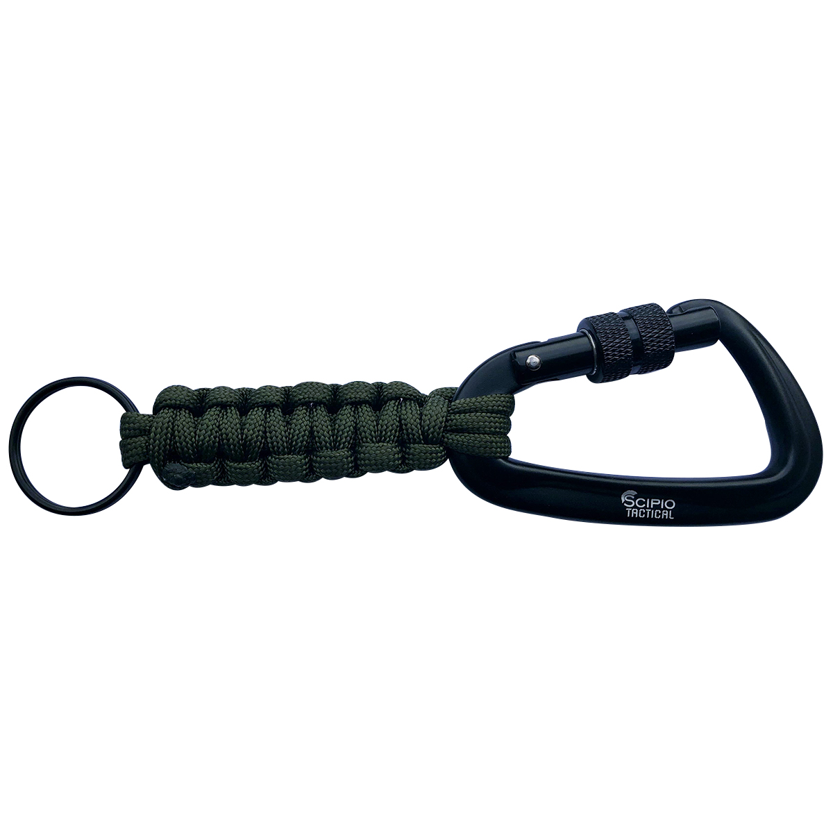 Scipio Carabiner Twist Closure 20901C - Carabiner Clip for Keys and Water Bottle Keychain and Paracord Hook with Secured Clippin