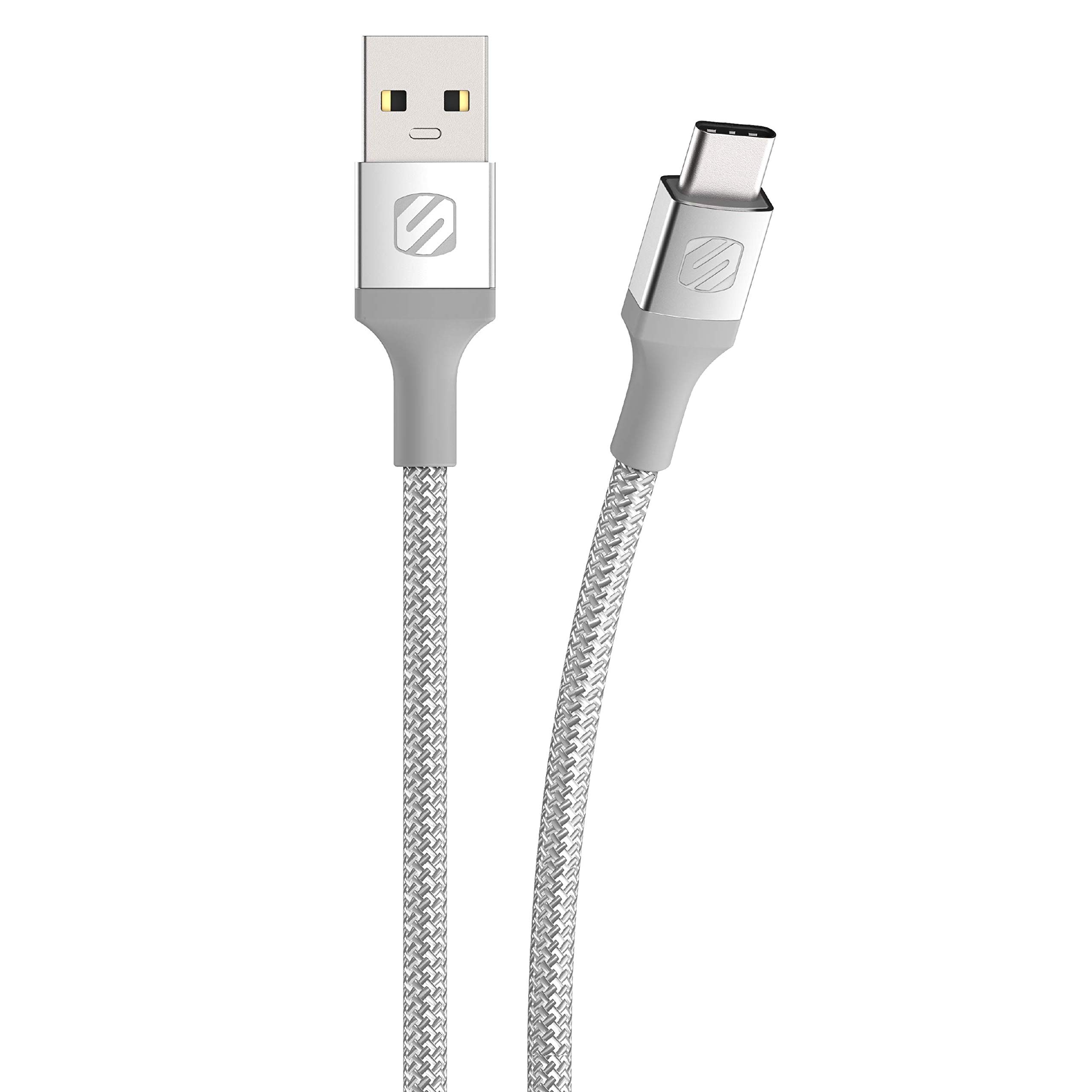 10ft USB-C to A Braided Cable Silver