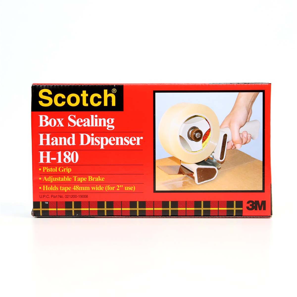 Scotch Box Sealing Tape Dispenser - Holds Total 1 Tape(s) - 3" Core - Refillable - Adjustable Braking Mechanism, Non-retractable
