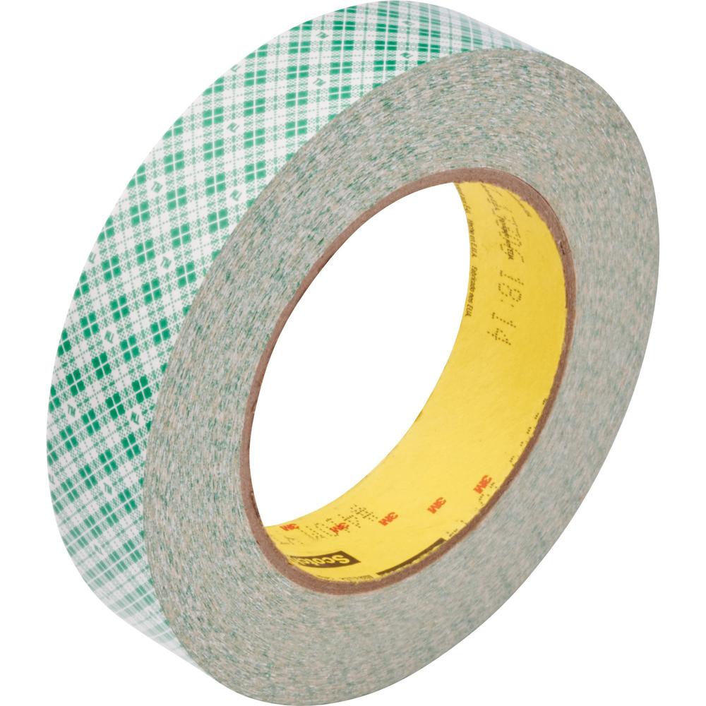 Scotch Double-Coated Paper Tape - 36 yd Length x 1" Width - 6 mil Thickness - 3" Core - 5 mil - Rubber Backing - 1 / Roll - Whit