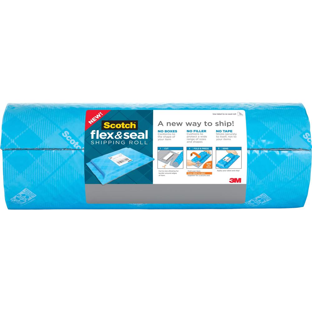 Scotch Flex & Seal Shipping Roll - 15" Width x 20 ft Length - Durable, Water Resistant, Tear Resistant, Cushioned, Recyclable - 